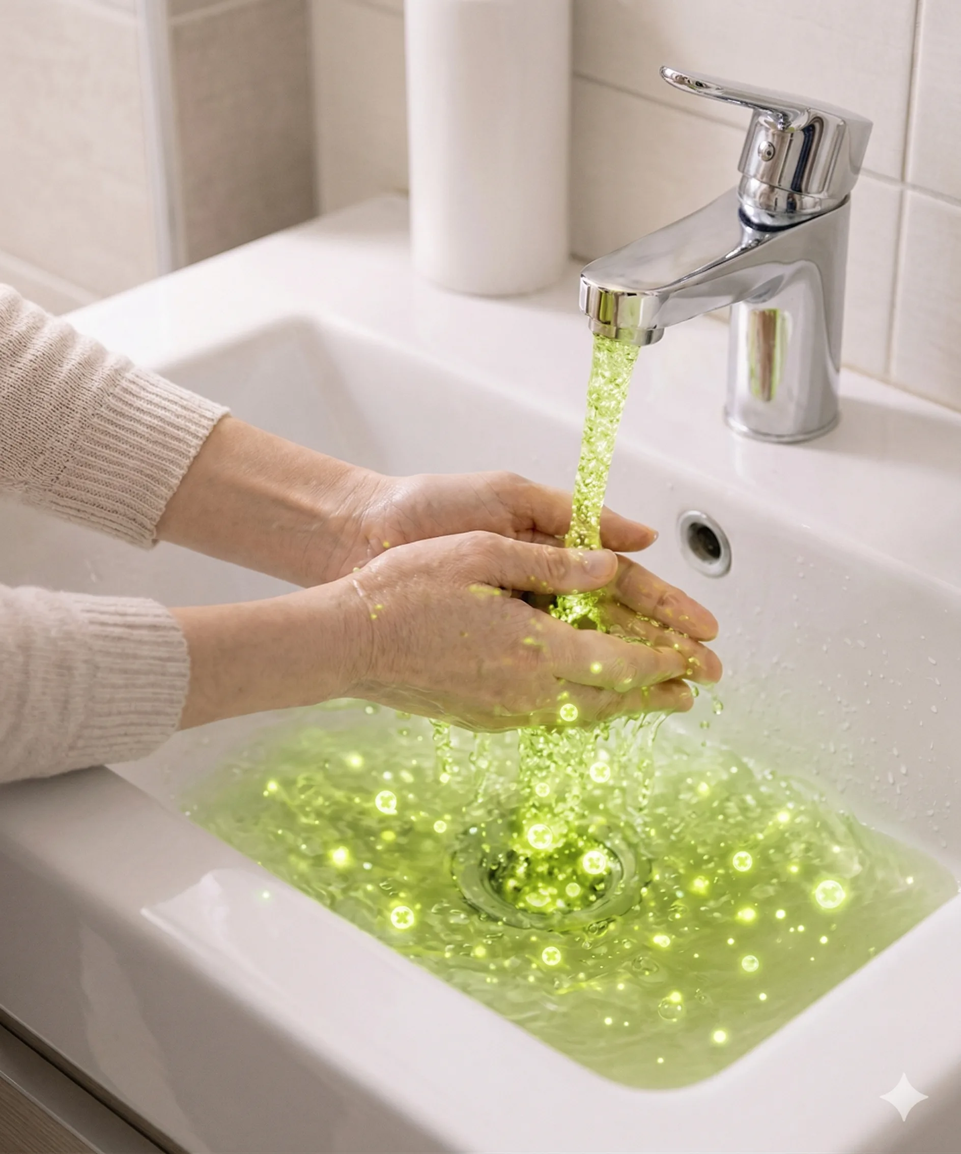 Washing hands and brushing teeth with unfiltered tap water containing PFAS