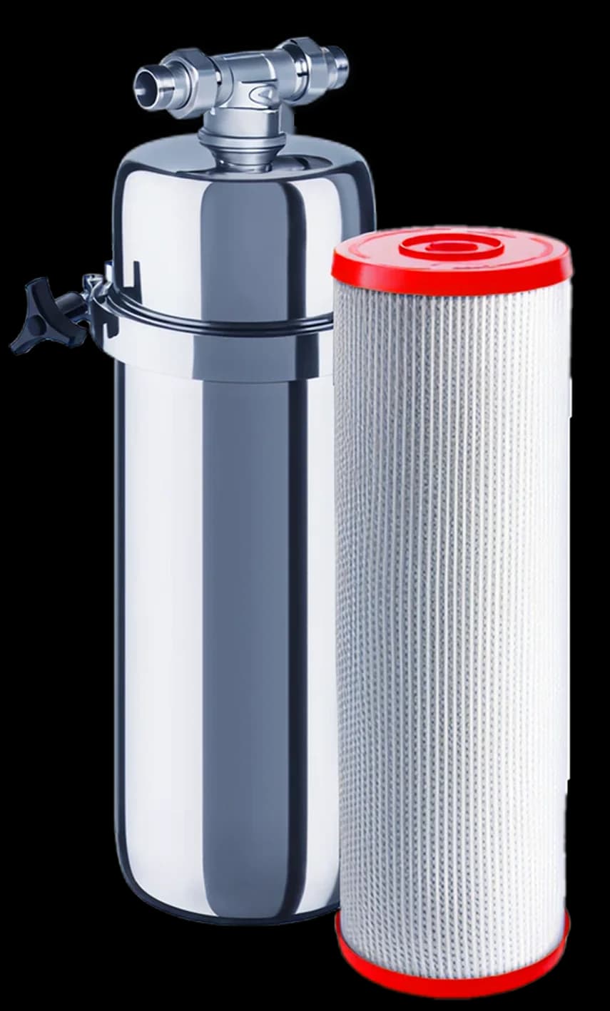 Mam Nature fine filter with Swiss Water Cartridge for chlorine, heavy metal, and pesticide removal